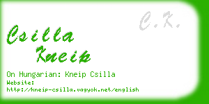 csilla kneip business card